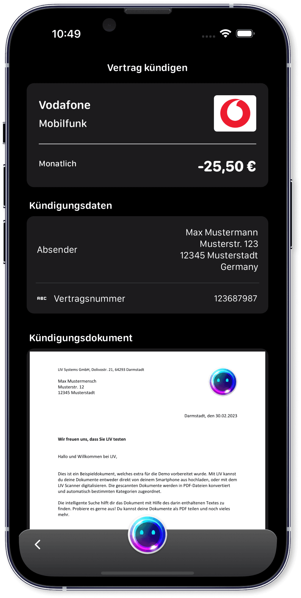 Einfach Verträge kündigen mit LIV